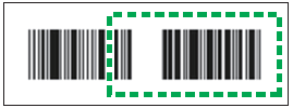 A bar code with green lines

Description automatically generated
